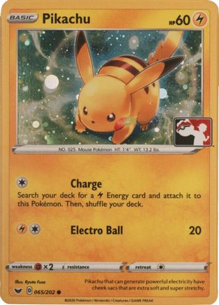 Pikachu (Cosmos Holo) (65) Holofoil - Sword & Shield