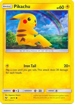Pikachu (Cracked Ice Holo) (Deck Exclusives) (28) Holofoil - Shining Legends