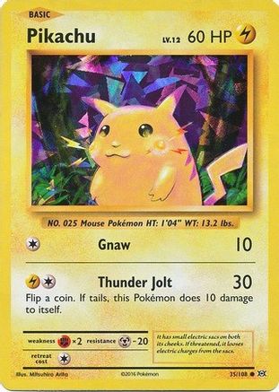 Pikachu (Cracked Ice Holo) (Deck Exclusives) (35) Holofoil - Evolutions