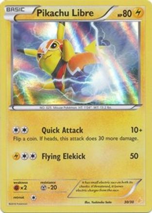 Pikachu Libre (30) Holofoil - Trainer Kit: Pikachu Libre & Suicune