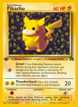 Pikachu (Misprint) (1) (1st Edition) - Wizards of the Coast Promos