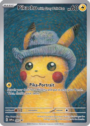 Pikachu with Grey Felt Hat (85) - Black Star Promos