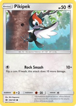 Pikipek (106) Reverse Holofoil - Sun & Moon