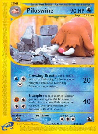 Piloswine (24) Reverse Holofoil - Skyridge