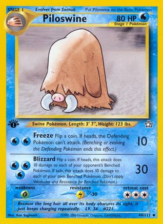 Piloswine (44) (1st Edition) - Neo Genesis