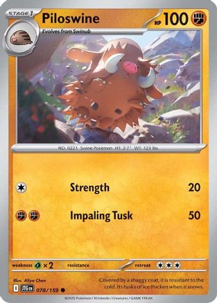 Piloswine (78) Reverse Holofoil - Journey Together
