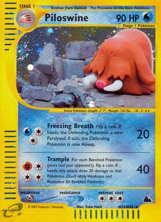 Piloswine (H22) Holofoil - Skyridge