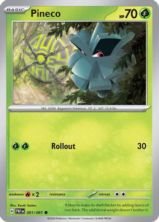 Pineco (1) Reverse Holofoil - Paldean Fates