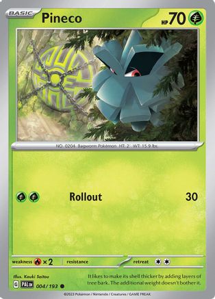 Pineco (4) Reverse Holofoil - Paldea Evolved
