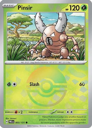 Pinsir (Poke Ball Pattern) (3) Reverse Holofoil - Prismatic Evolutions