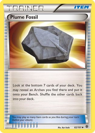 Plume Fossil (82) Reverse Holofoil - Plasma Blast