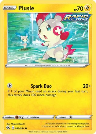 Plusle (89) Reverse Holofoil - Fusion Strike