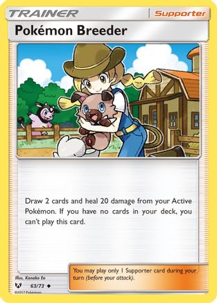 Pokemon Breeder (63) Reverse Holofoil - Shining Legends