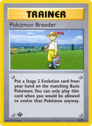Pokemon Breeder (76) (Unlimited) - Base Set (Shadowless)