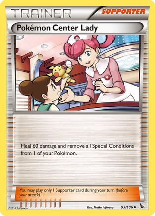 Pokemon Center Lady (93) Reverse Holofoil - Flashfire