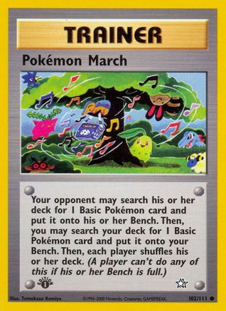 Pokemon March (102) (1st Edition) - Neo Genesis