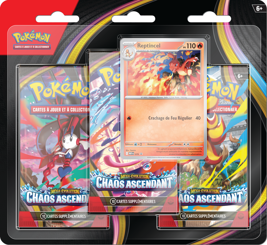Pokémon TCG: Mega Evolution - Chaos Rising 3 Pack Blister
