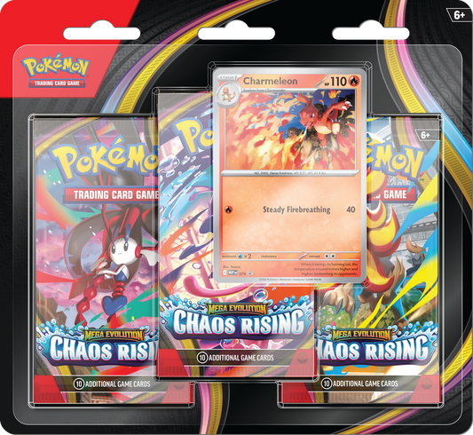 Pokémon TCG: Mega Evolution - Chaos Rising 3 Pack Blister