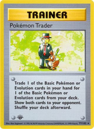 Pokemon Trader (77) (Unlimited) - Base Set (Shadowless)