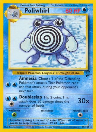 Poliwhirl (57) - Base Set 2