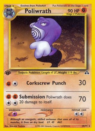 Poliwrath (28) (1st Edition) - Neo Discovery
