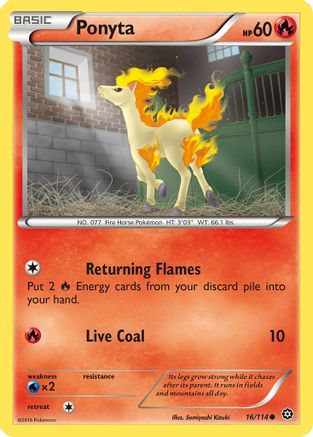 Ponyta (16) Reverse Holofoil - Steam Siege