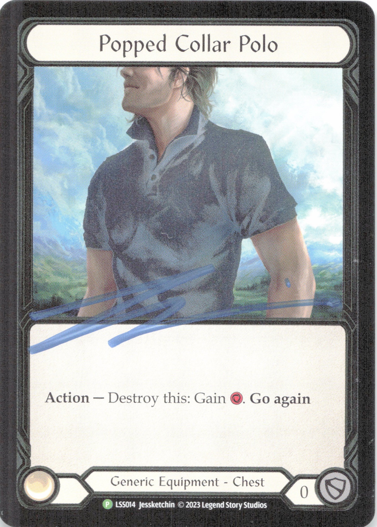 Popped Collar Polo (Signature Scan) (LSS014) Cold Foil - Flesh and Blood: Promo Cards