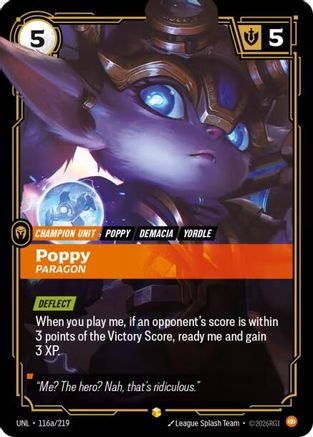 Poppy – Paragon (Alternate Art) (116a) Foil - Unleashed