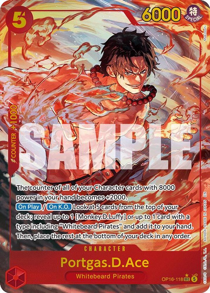 Portgas.D.Ace (Alternate Art) (OP16-118) Foil