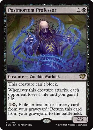 Postmortem Professor (093) Foil - Secrets of Strixhaven