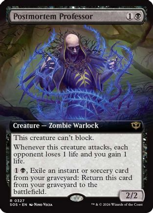 Postmortem Professor (Extended Art) (327) Foil - Secrets of Strixhaven