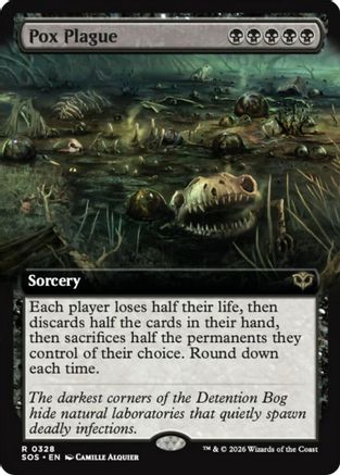 Pox Plague (Extended Art) (328) Foil - Secrets of Strixhaven