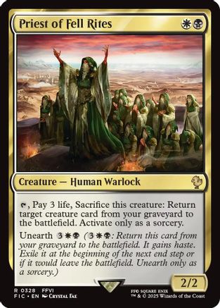 Priest of Fell Rites (328) Surge Foil - Commander: FINAL FANTASY