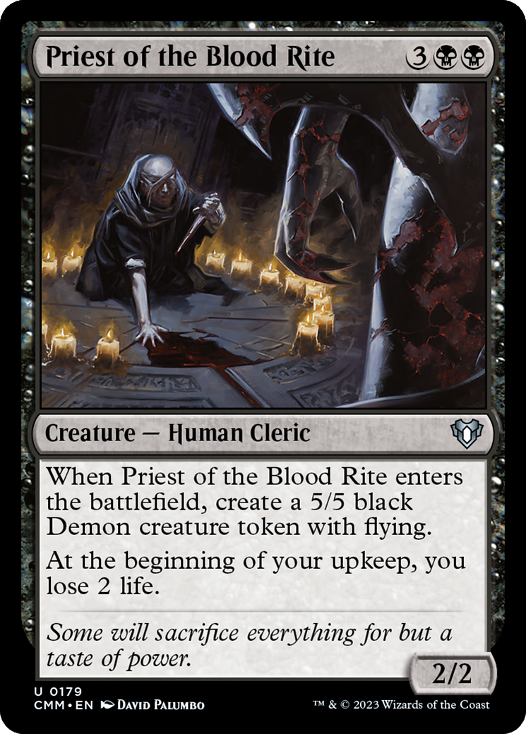 Priest of the Blood Rite (179) Foil - Commander Masters
