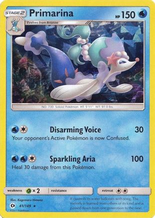 Primarina (Cracked Ice Holo) (Deck Exclusives) (41) Holofoil - Sun & Moon