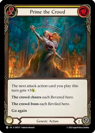 Prime the Crowd (Yellow) (SUP237) Rainbow Foil - Super Slam