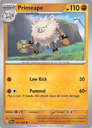 Primeape (107) Reverse Holofoil - Paldea Evolved