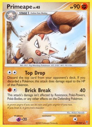 Primeape (39) Reverse Holofoil - Supreme Victors