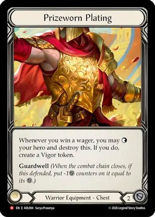 Prizeworn Plating (AOL004) Rainbow Foil - Armory Deck: Olympia, Prized Fighter