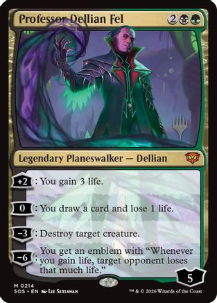 Professor Dellian Fel (Promo Pack) (214) Foil - Secrets of Strixhaven