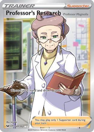 Professor's Research (Full Art) (201) Holofoil - Sword & Shield