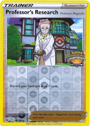 Professor's Research (Regional Championships) (178) Reverse Holofoil - Sword & Shield