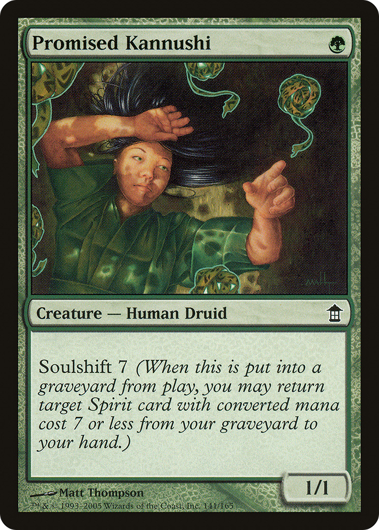 Promised Kannushi (141) Foil - Saviors of Kamigawa