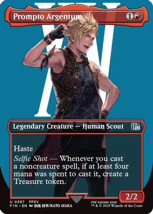 Prompto Argentum (Borderless) (387) Foil - FINAL FANTASY