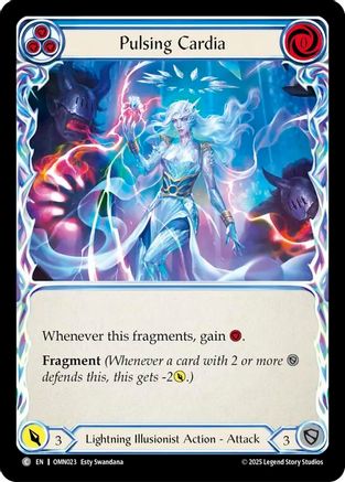Pulsing Cardia (Blue) (OMN023) Rainbow Foil - Omens of the Third Age