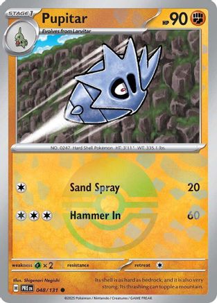 Pupitar (Poke Ball Pattern) (48) Reverse Holofoil - Prismatic Evolutions