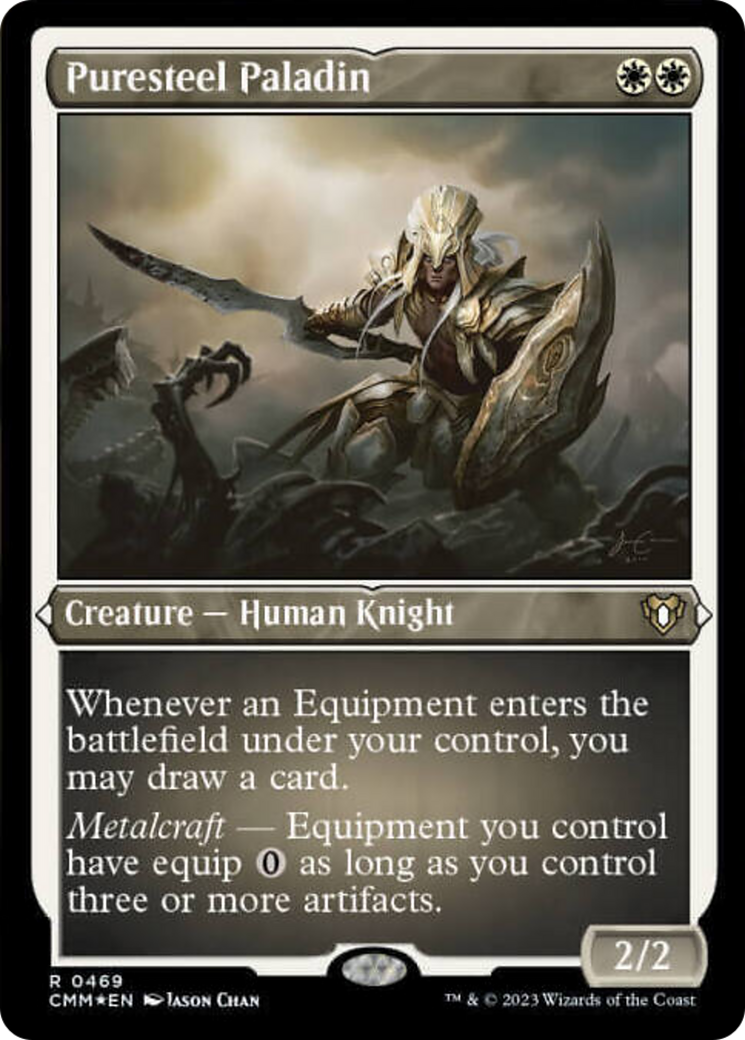 Puresteel Paladin (469) Etched Foil - Commander Masters