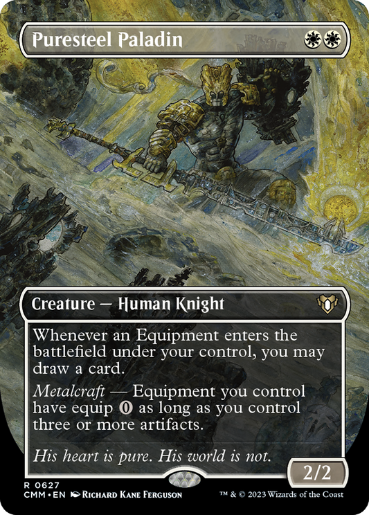 Puresteel Paladin (Borderless) (627) - Commander Masters