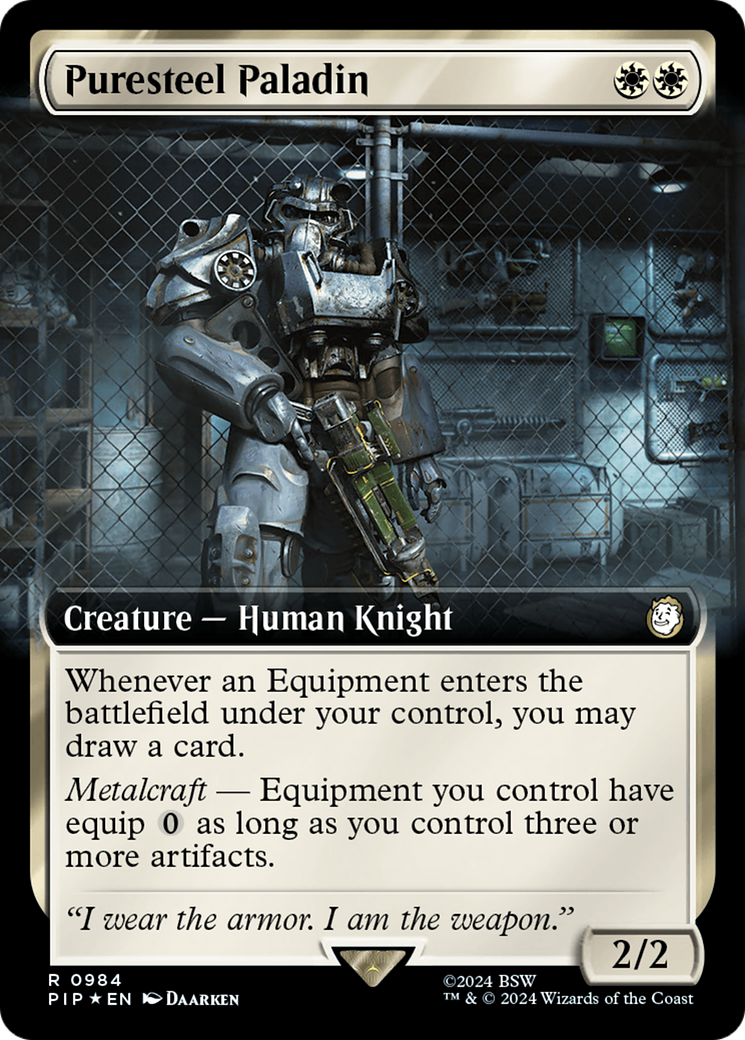 Puresteel Paladin (Extended Art) (984) Surge Foil - Fallout