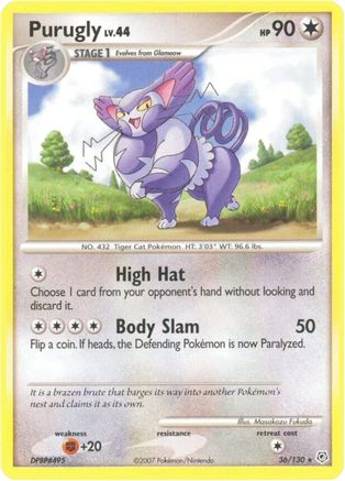 Purugly (36) Reverse Holofoil - Diamond & Pearl
